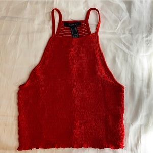 FOREVER 21 Ruched Top - Red